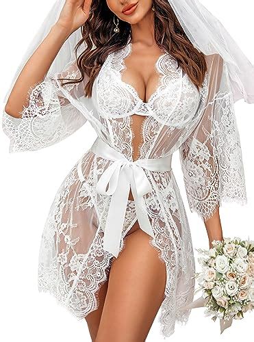 Avidlove Boudoir Lingerie Women S Lace Kimono Robe Babydoll Lingerie