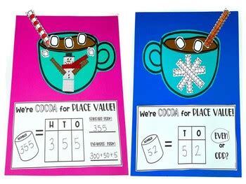 Winter Place Value Craft Hot Cocoa Place Value Place Value Activity