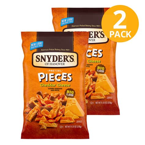 Snyder S Of Hanover Cheddar Cheese Pretzel Pieces 318 Gr Pack De 2