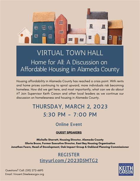 March Supervisor Carson To Host A Discussion On Affordable Housing