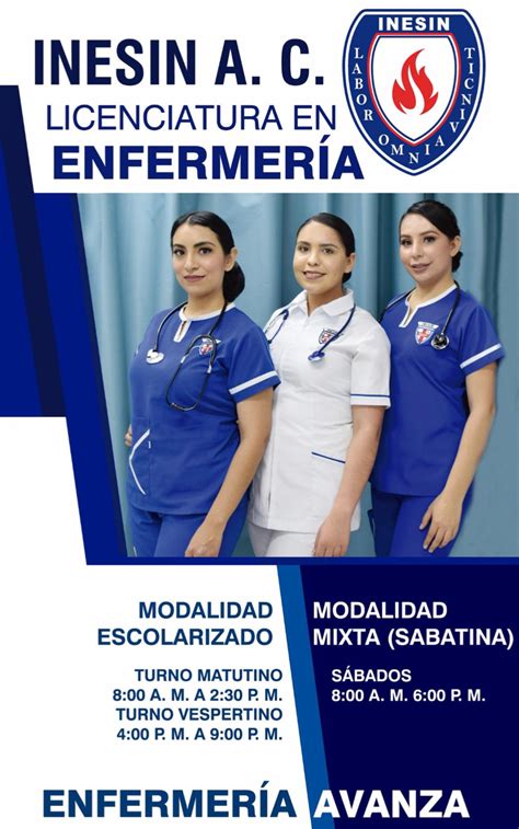 Licenciatura En Enfermer A Modalidad Escolarizada Inesin Ac