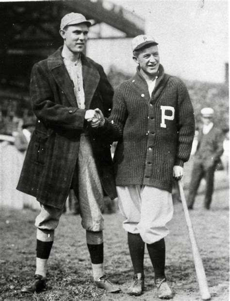 Red Sox Ernie Shore (left) and Phillie Grover Alexander before Game 1 of the 1915 World Series ...