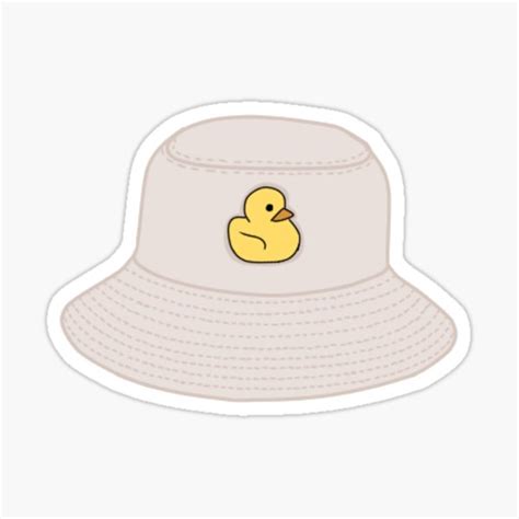 Rubber Duck Bucket Hat Sticker By Ivoryfai Redbubble