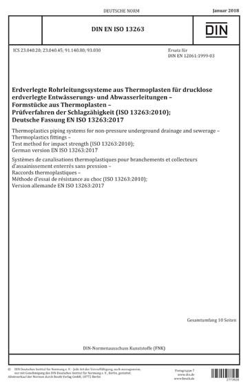 Din En Iso De Erdverlegte Rohrleitungssysteme Aus