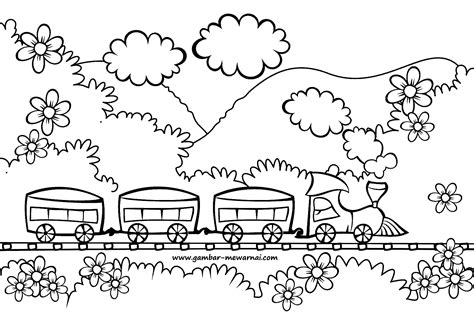 Tren Gaya 26 Gambar Kereta Untuk Warna