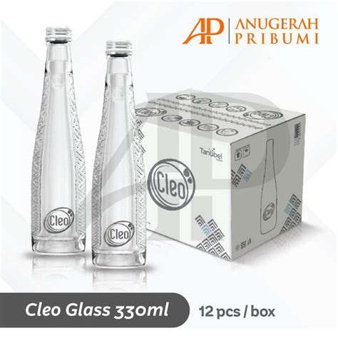 jual cleo glass air mineral botol kaca ml perdus isi  botol