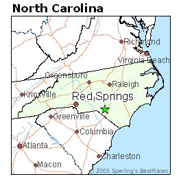 Red Springs Nc Map - Cornie Christean