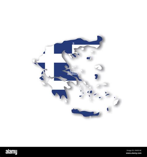 Greece national flag in a shape of country map Stock Vector Image & Art ...