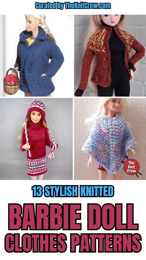 13 Stylish Knitted Barbie Doll Clothes Patterns The Knit Crew