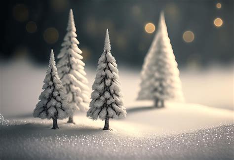 Árvores cobertas de neve e geada cena do país das maravilhas do inverno