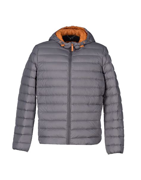 Geox Down Jacket In Gray For Men Grey Lyst