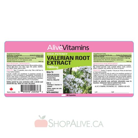 Valerian Root Extract – ShopAlive.ca