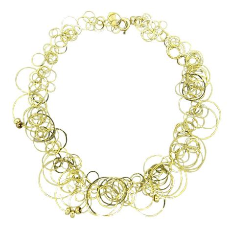 Orlandini Multi Circle Gold Necklace For Sale at 1stDibs | orlandini ...