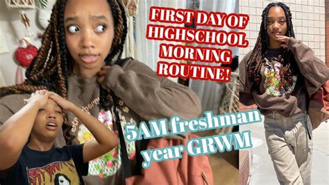 First Day Of Highschool Morning Routine First Day Of School Grwm