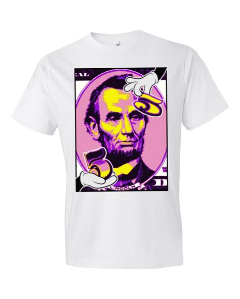 Abraham Lincoln Pop Art Printed White T Shirt Abraham Lincoln Etsy