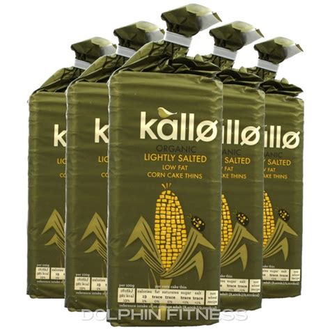 Kallo Organic Lightly Salted Low Fat Corn Cake Thins 12 X 130g