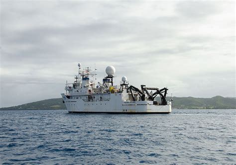 A View Of Noaa Ship Okeanos Explorer While Conducting Mapping Operations Off The Coast Of Puerto