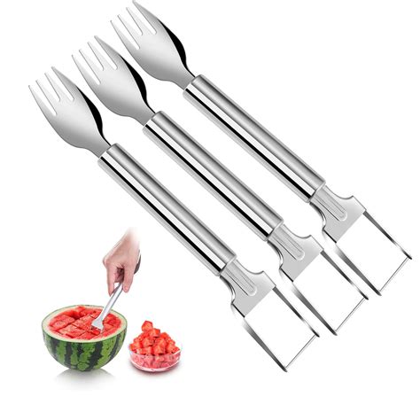 Stainless Steel Cut Watermelon Cutter Multifunctional Watermelon Fork