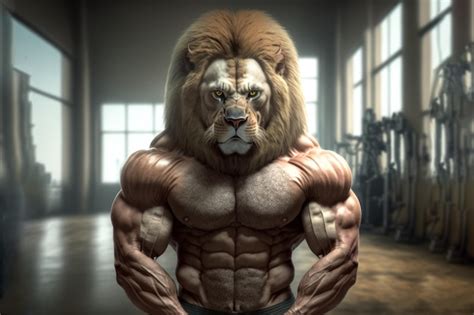 muscular lion