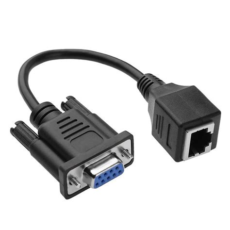 Rj45 To Rs232 Cable,Db9 9-pin Serial Port Female&male To Rj45 Female ...