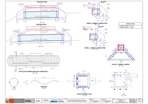 Alcantarilla Tmc V F Seccion X X Planta Cabezal Aleros