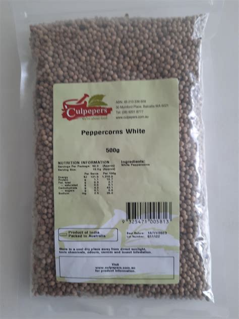 Peppercorns White 500g