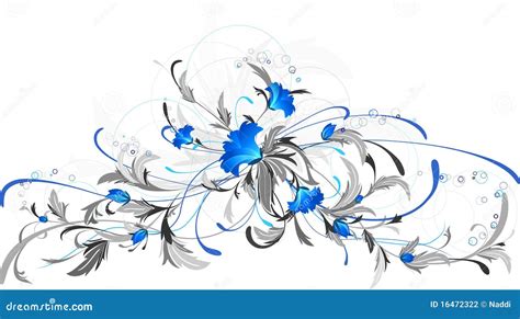 Blue Flowers Stock Vector Illustration Of Graphic Isolated 16472322