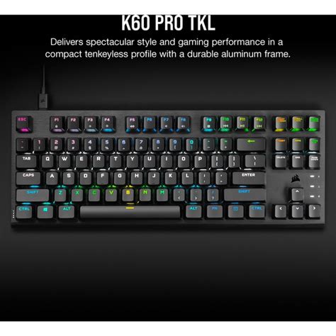 Corsair K60 Pro Tkl Rgb Gaming Tastatur Schwarz De Layout Corsair Opx