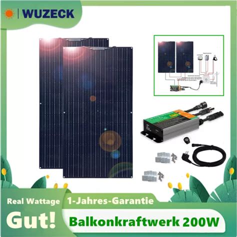 Balkonkraftwerk W Solarpanel Photovoltaik Pv Flexibel Solarmodul