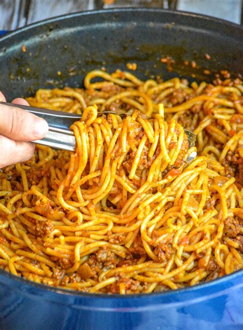 One Pot Spaghetti - 4 Sons 'R' Us