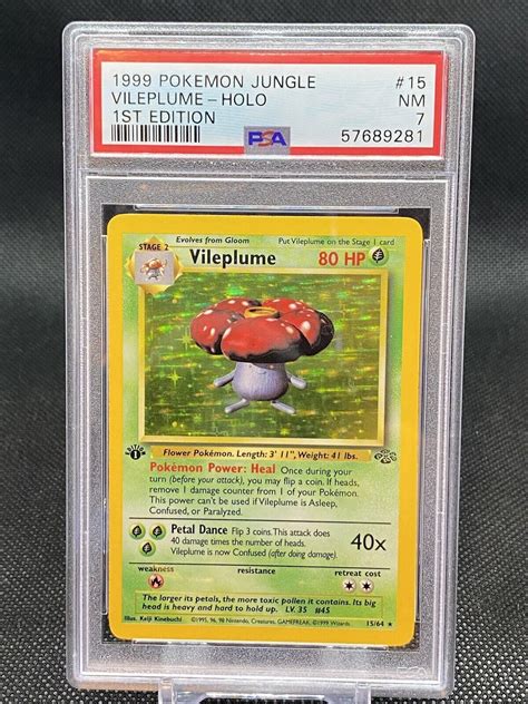 Pokemon Jungle Vileplume Holo St Edition Psa Nm Ebay