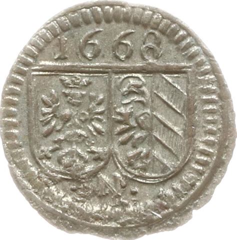 Nürnberg Stadt Einseitiger Pfennig 1668 Fast vorzüglich MA Shops