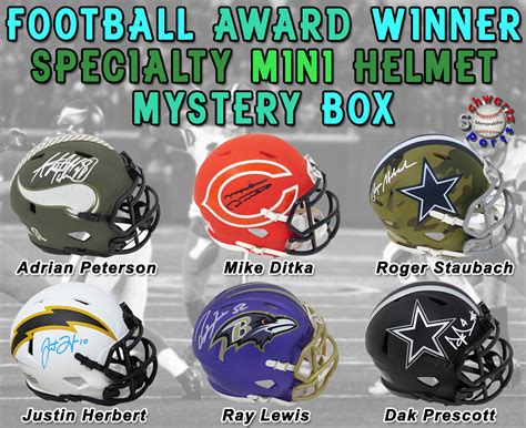 Schwartz Sports Football AWARD WINNER Signed SPECIALTY Mini Helmet