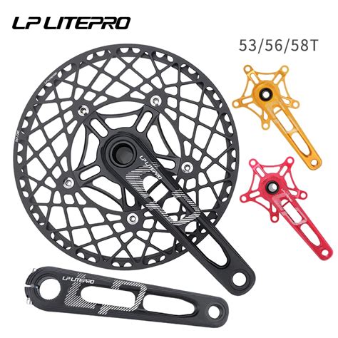 Lp Litepro Aluminum Alloy Folding Bicycle Crank Mm Cnc Hollow T