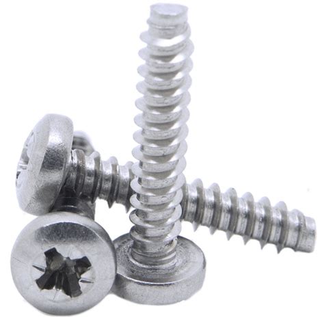 A2 Stainless Steel Pozi Pan Blunt Point Self Tapping Screws