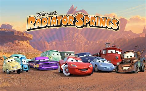 Download Lightning Mcqueen Racing In Radiator Springs