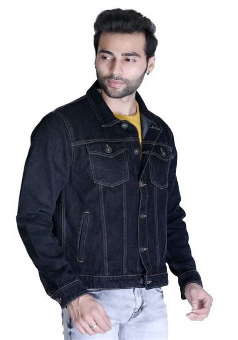 Open Front Men Black Denim Jacket At Rs 560 In Bhongaon Id 27381007755