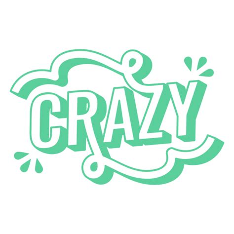 Crazy Stylized Outlined Word Png And Svg Design For T Shirts