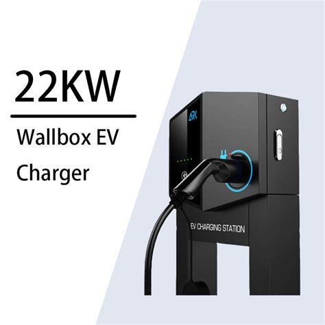 Public 22kw Ocpp1 6J 3phase Fast Wall Mounted Type2 EV Charger With Pillar