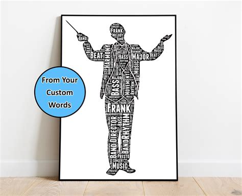 Custom Band Director Print, Band Teacher Gift, Band Gift, Music Wall