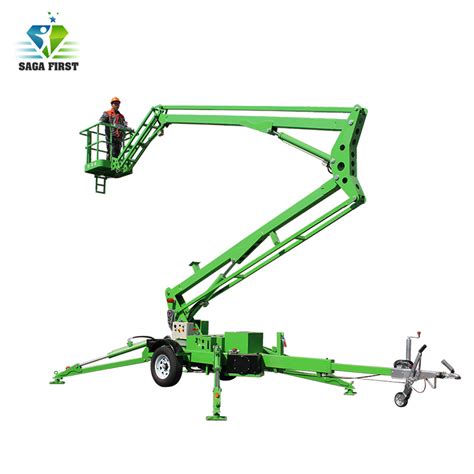 M China Small Towable Spider Articulated Cherry Picker Trailer