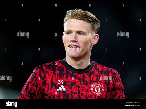 Manchester Uniteds Scott Mctominay During The Pre Match Warm Up Ahead