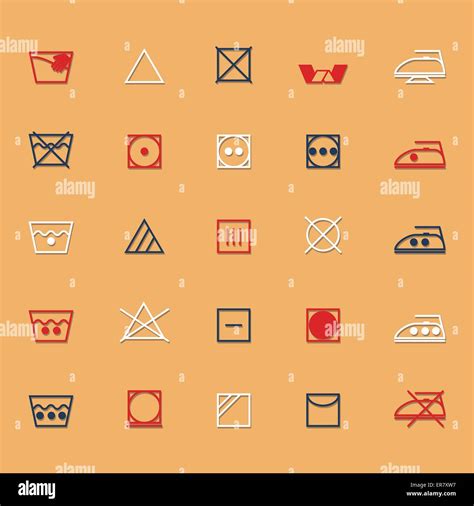 Fabric Care Sign And Symbol Icons With Shadow Stock Vector Stock Vector Image And Art Alamy