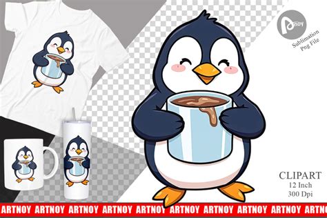Penguin With Hot Cocoa Clipart 5320922