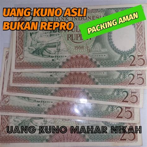 Jual Uang Kuno Rupiah Kertas Tahun Untuk Mahar Nikah Atau