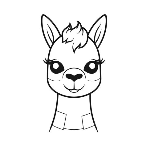 Llama Head Outline