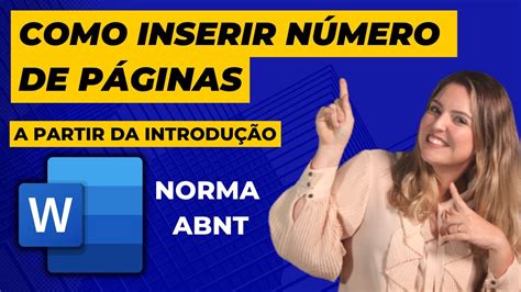 Como Inserir Número De Páginas A Partir Da Introdução No Word Norma