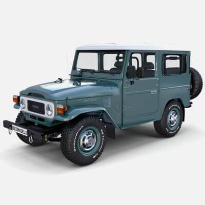 Toyota Land Cruiser FJ 40 with Interior and Chassis - 3D Model by ...