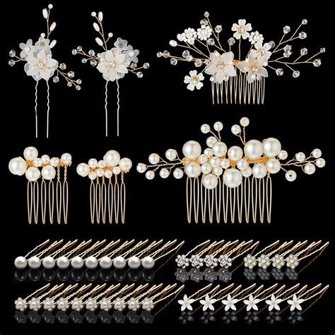 Amazon Boao 56 Pieces Wedding Bridal Hair Accessories Set With