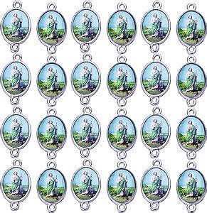 Amazon Rosfully 50pcs Virgin Mary Link Miraculous Medal Enamel